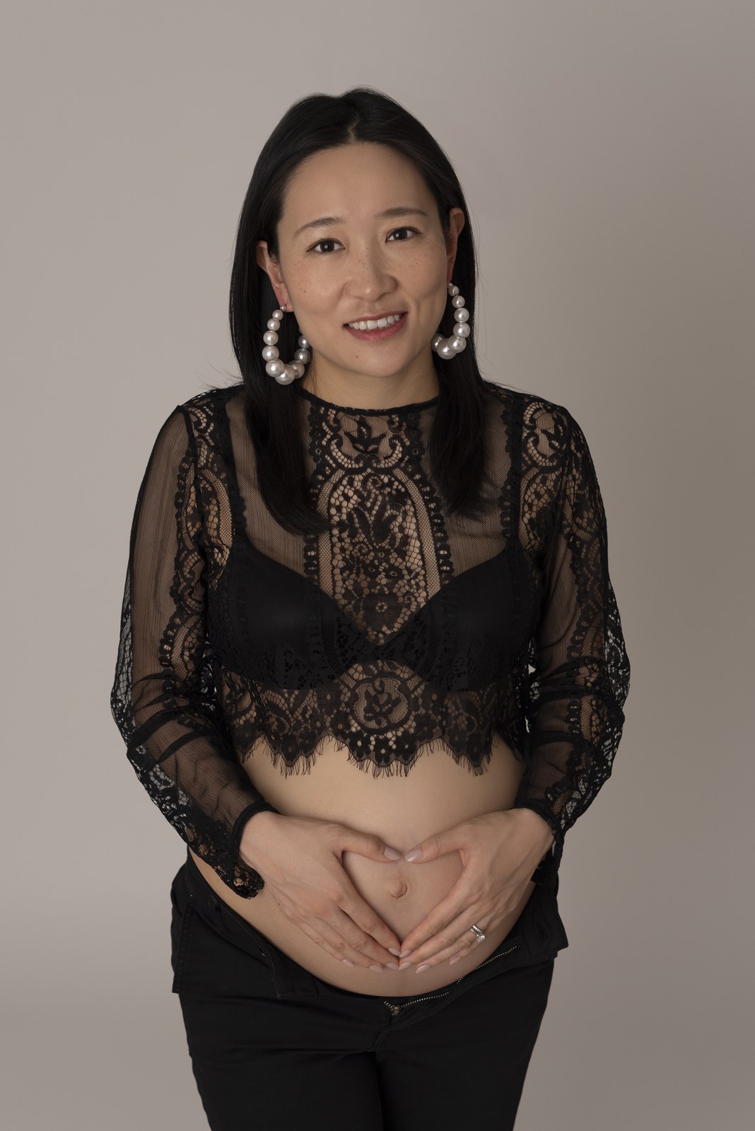 Studio maternity portrait